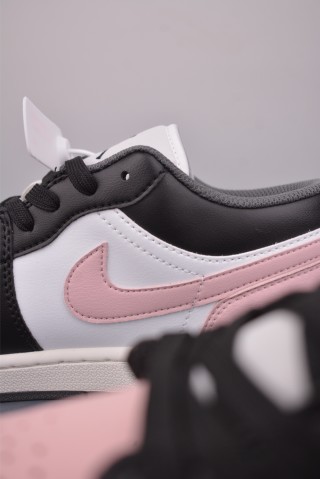 Air Jordan 1 Low 'Black / Pink' view 8