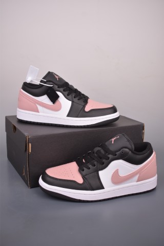 Air Jordan 1 Low 'Black / Pink' view 5