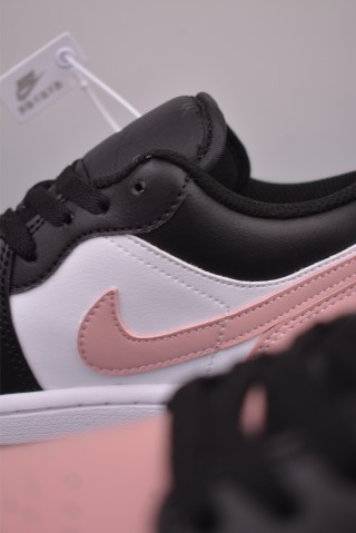 Air Jordan 1 Low 'Black / Pink' view 8
