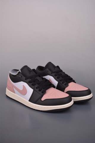 Air Jordan 1 Low 'Black / Pink' view 1