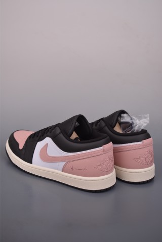 Air Jordan 1 Low 'Black / Pink' view 2