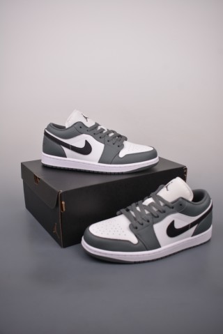 Air Jordan 1 Low 'White / Black / Grey' view 5