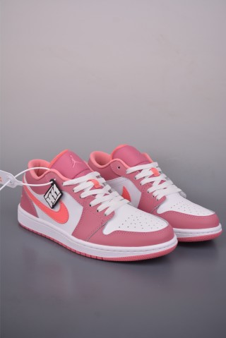 Air Jordan 1 Low 'White / Pink' view 1