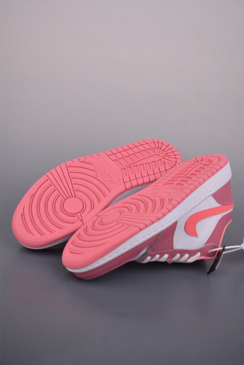 Air Jordan 1 Low 'White / Pink' view