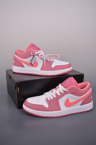 Air Jordan 1 Low 'White / Pink' view 5