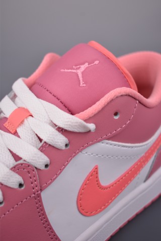 Air Jordan 1 Low 'White / Pink' view 7