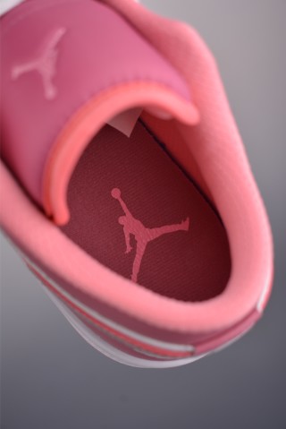 Air Jordan 1 Low 'White / Pink' view 9