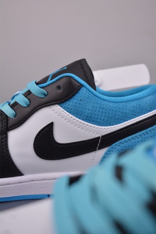 Air Jordan 1 Low 'Black / White / Blue' view 8