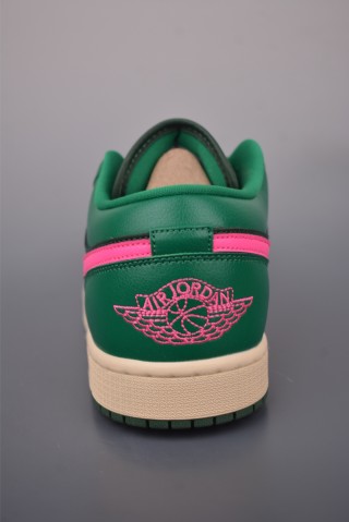 Air Jordan 1 Low 'Green / Pink' view 4