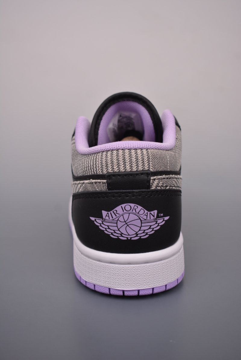 Air Jordan 1 Low 'Black / Purple Toe' view