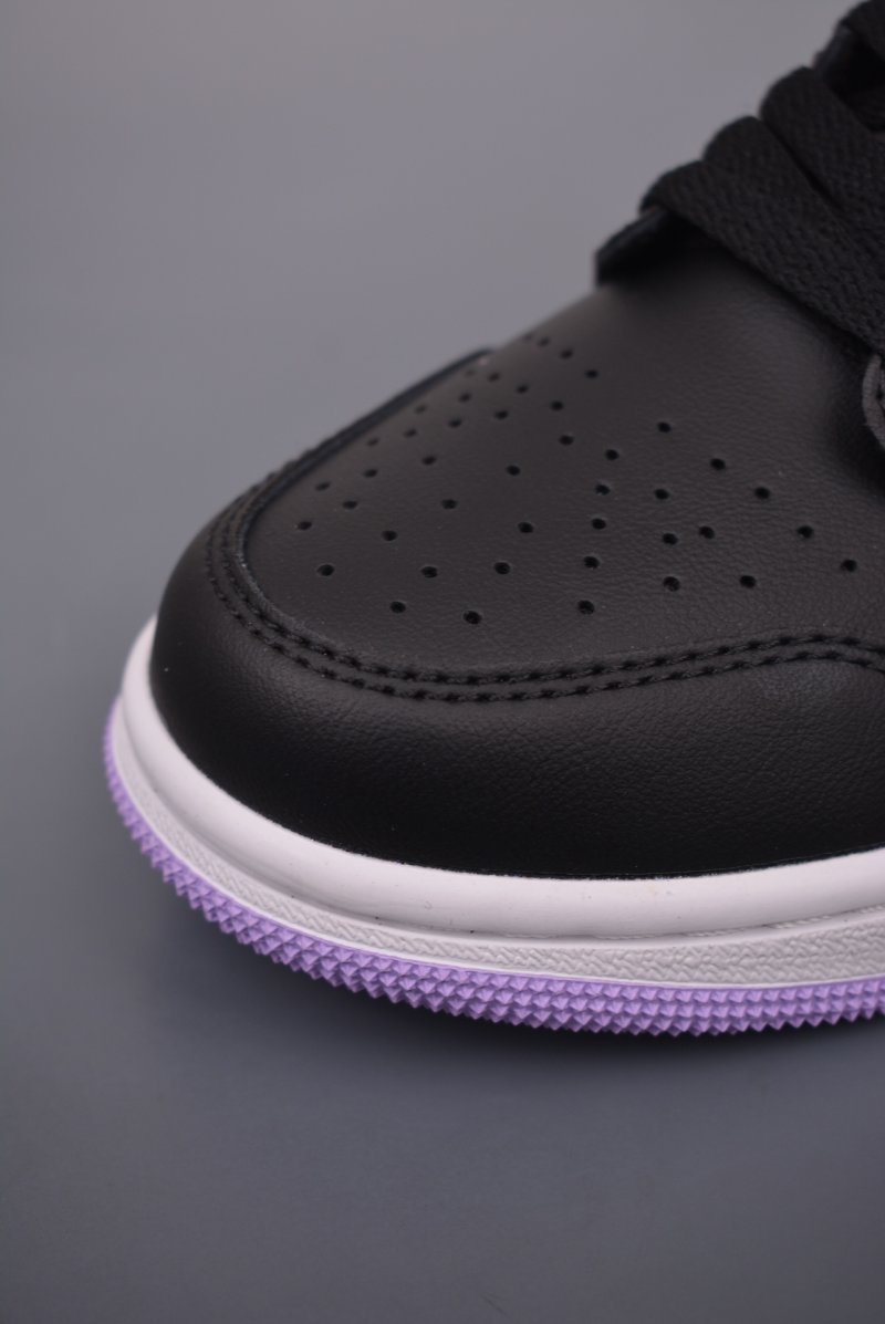 Air Jordan 1 Low 'Black / Purple Toe' view