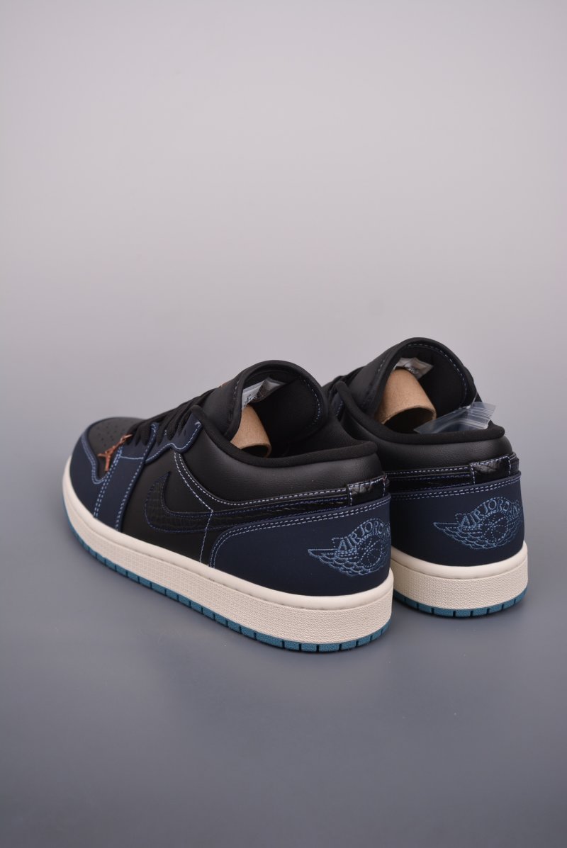 Air Jordan 1 Low 'Black / Blue Toe' view