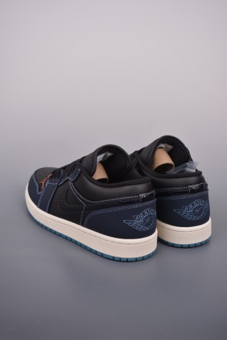 Air Jordan 1 Low 'Black / Blue Toe' view 2