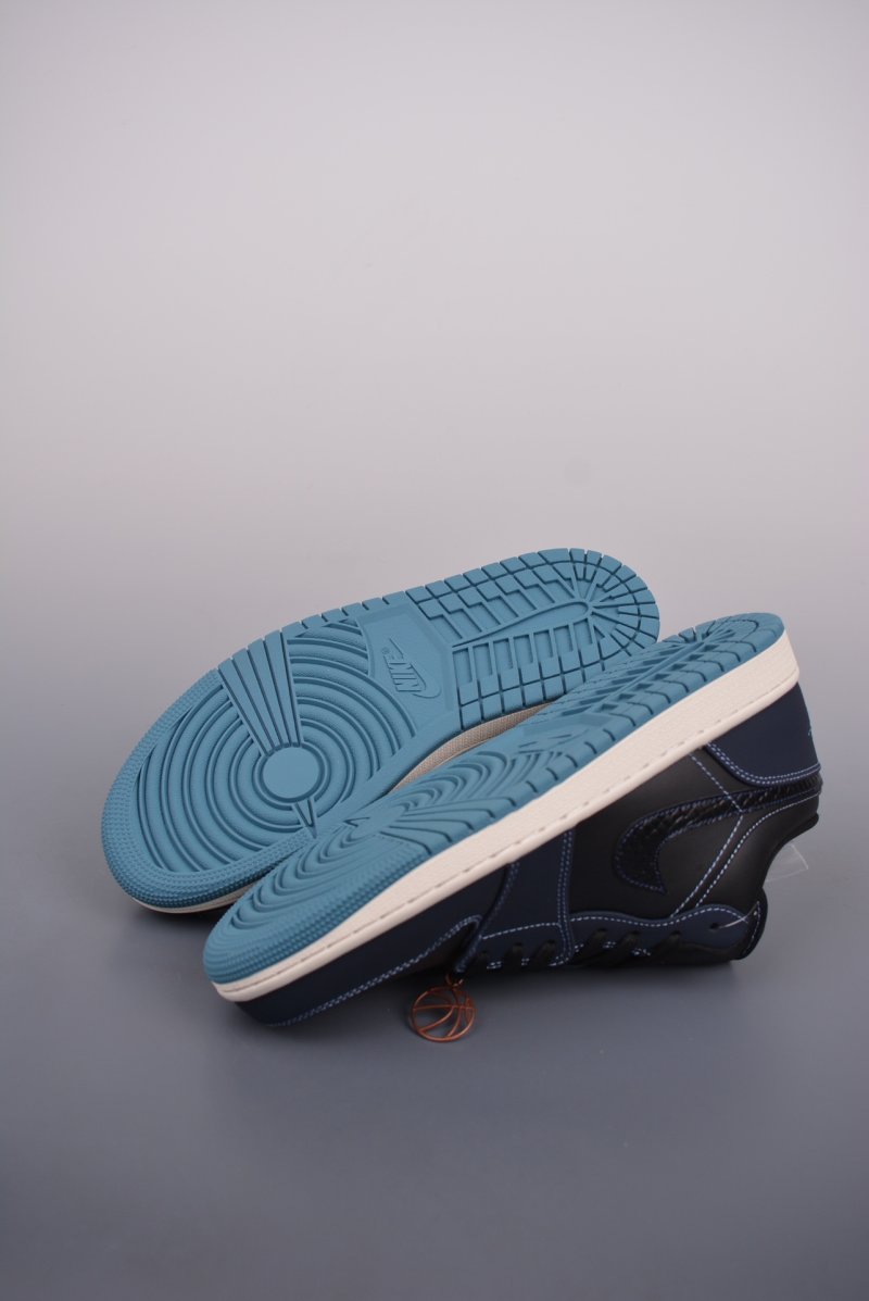 Air Jordan 1 Low 'Black / Blue Toe' view
