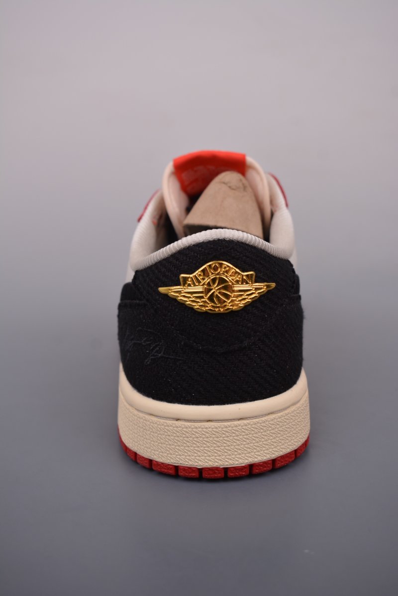 Air Jordan 1 Low 'Black / Red Silk Toe' view