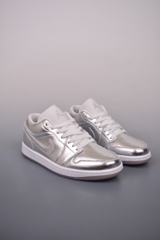 Air Jordan 1 Low 'White / Silver Toe' view 1
