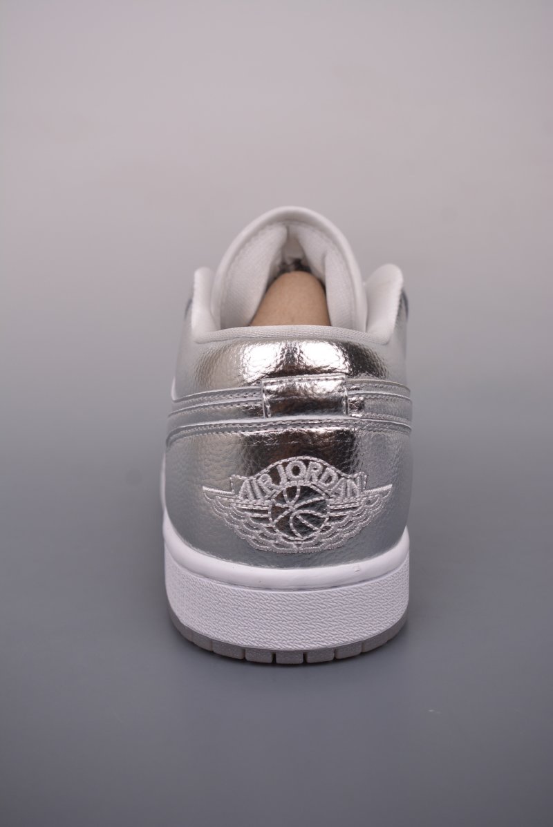 Air Jordan 1 Low 'White / Silver Toe' view