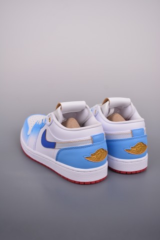 Air Jordan 1 Low 'White / Blue Gradient' view 2
