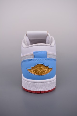 Air Jordan 1 Low 'White / Blue Gradient' view 4