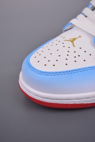 Air Jordan 1 Low 'White / Blue Gradient' view 6