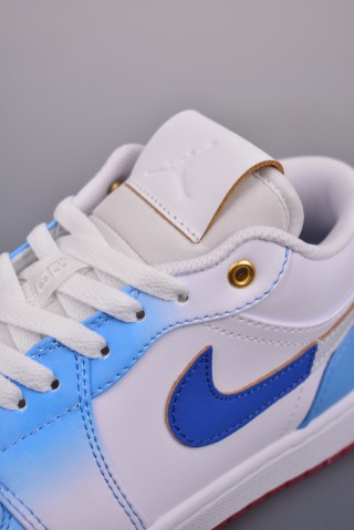 Air Jordan 1 Low 'White / Blue Gradient' view 7