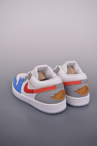 Air Jordan 1 Low 'White / Blue / Red' view 2