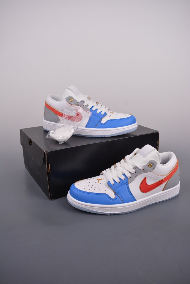 Air Jordan 1 Low 'White / Blue / Red' view