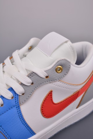 Air Jordan 1 Low 'White / Blue / Red' view 7