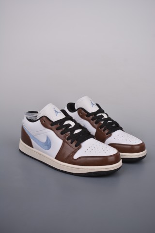 Air Jordan 1 Low 'White / Brown' view 1