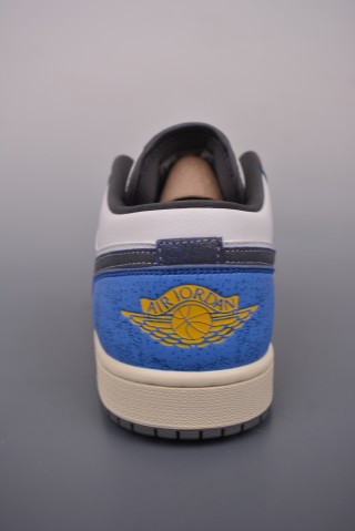 Air Jordan 1 Low 'Blue / White / Black' view 4