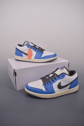 Air Jordan 1 Low 'Blue / White / Black' view 5