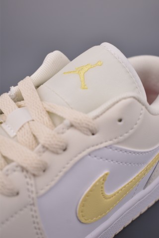 Air Jordan 1 Low 'White / Yellow' view 7