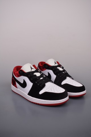 Air Jordan 1 Low 'Black / Red Velvet' view 1