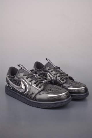 Air Jordan 1 Low 'Grey / Black / Silver' view 1