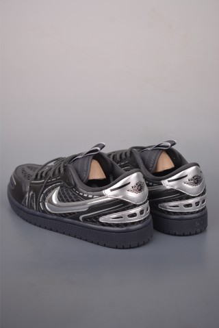Air Jordan 1 Low 'Grey / Black / Silver' view 2