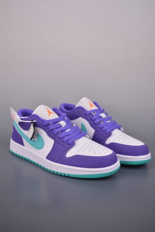 Air Jordan 1 Low 'White / Purple' view 1