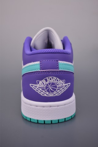 Air Jordan 1 Low 'White / Purple' view 4