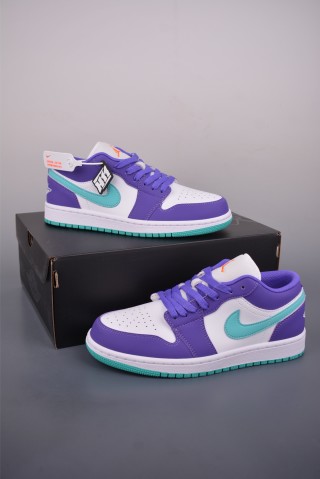 Air Jordan 1 Low 'White / Purple' view 5