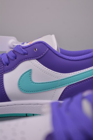Air Jordan 1 Low 'White / Purple' view 8