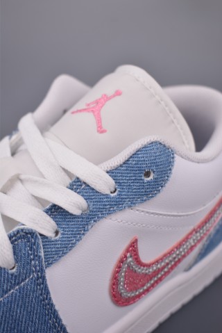 Air Jordan 1 Low 'Blue / Pink' view 7