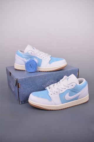 Air Jordan 1 Low 'Blue / White Denim' view 5