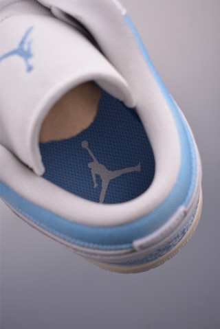 Air Jordan 1 Low 'Blue / White Denim' view 9