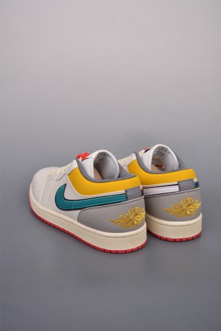Air Jordan 1 Low 'White / Green' view 2