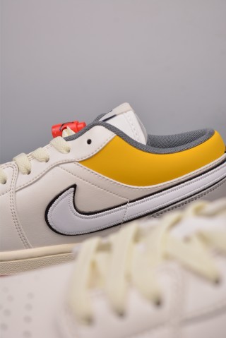 Air Jordan 1 Low 'White / Green' view 8