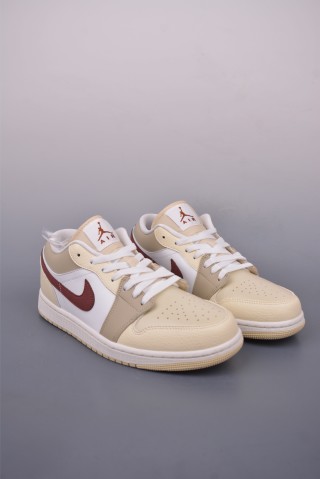 Air Jordan 1 Low 'Rice White / Red' view 1