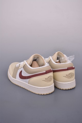 Air Jordan 1 Low 'Rice White / Red' view 2
