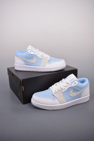 Air Jordan 1 Low 'White / Blue' view 5