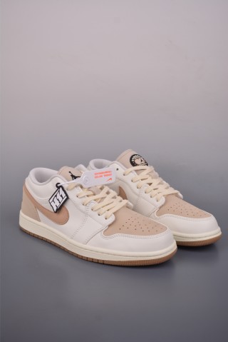 Air Jordan 1 Low 'White / Brown' view 1