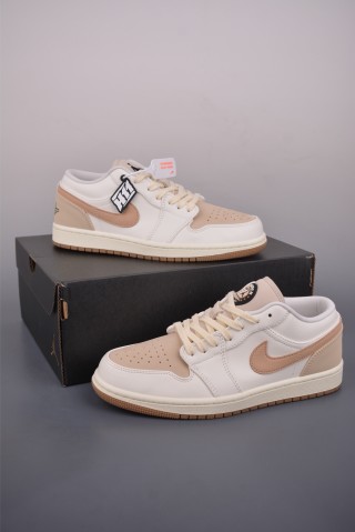 Air Jordan 1 Low 'White / Brown' view 5