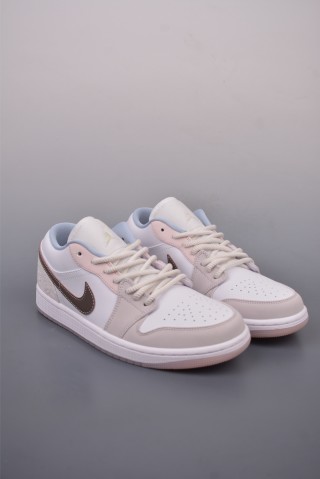 Air Jordan 1 Low 'White / Pink' view 1